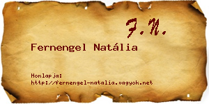 Fernengel Natália névjegykártya